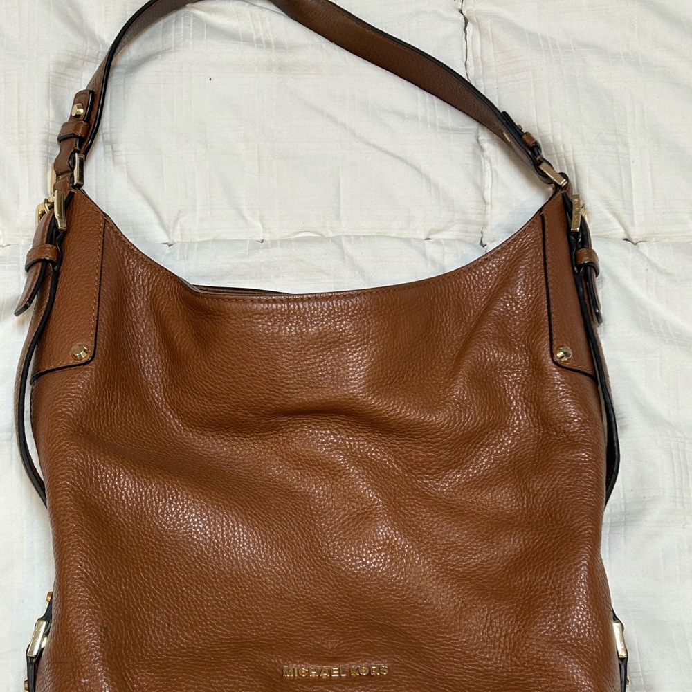 Michael Kors Tan Leather Hobo Bag